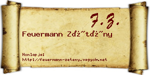 Feuermann Zétény névjegykártya
